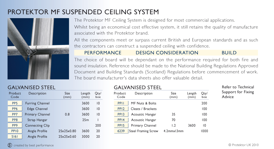 Protekor MF Suspended Ceiling System