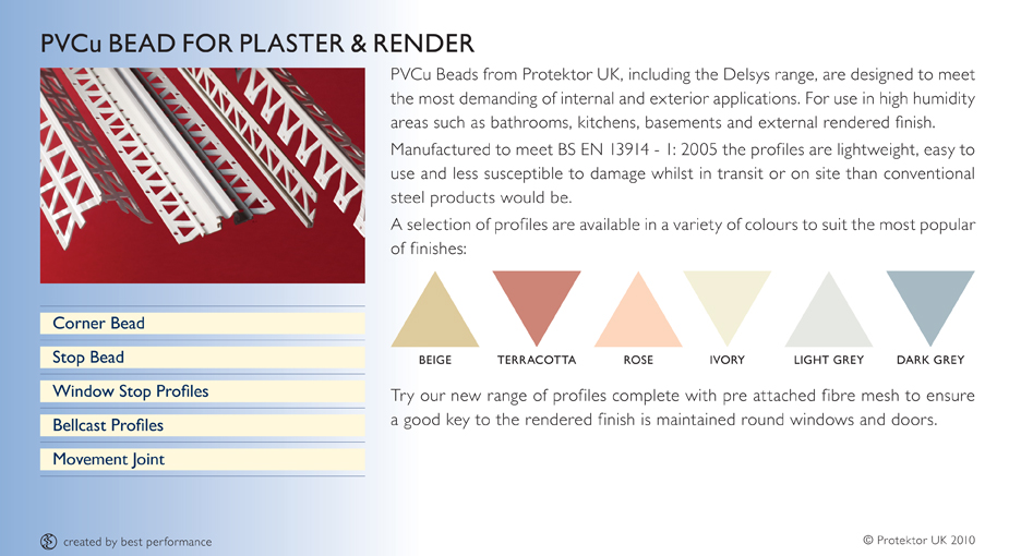 PVCu Bead For Plaster & Render