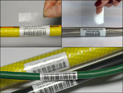 Cable, wire, hose & pipe ID labels