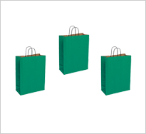 Green Kraft Paper Carrier Bags