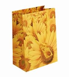 Medium Sunflower Paper Bags with Gift Tag