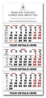 Advertising Tri Monthly Calendars