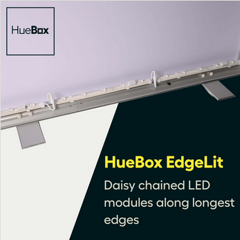 HueBox Modular Fabric Frame Lightbox Edgelit