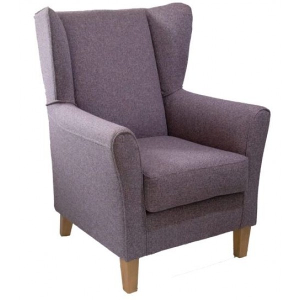 Atlow High Back Wing Chair Kilda Grape