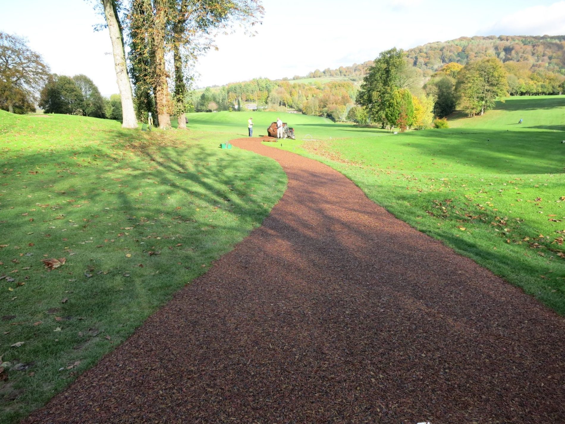 Bonded Rubber Mulch Paths