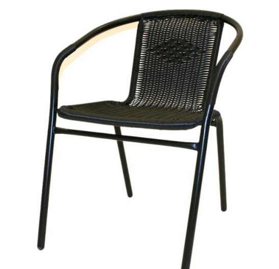Black Frame Rattan Chairs