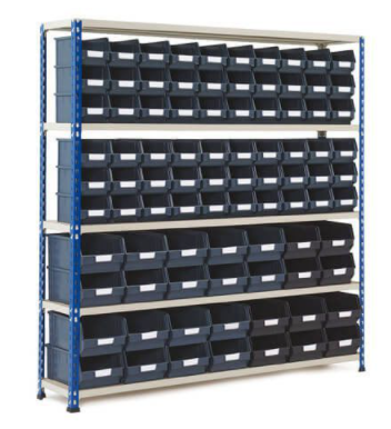 Rapid 2 Shelving Bay (1600h x 1525w) With 88 Picking Bins
