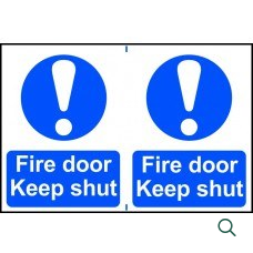 0150 Fire Door Keep Shut x 2