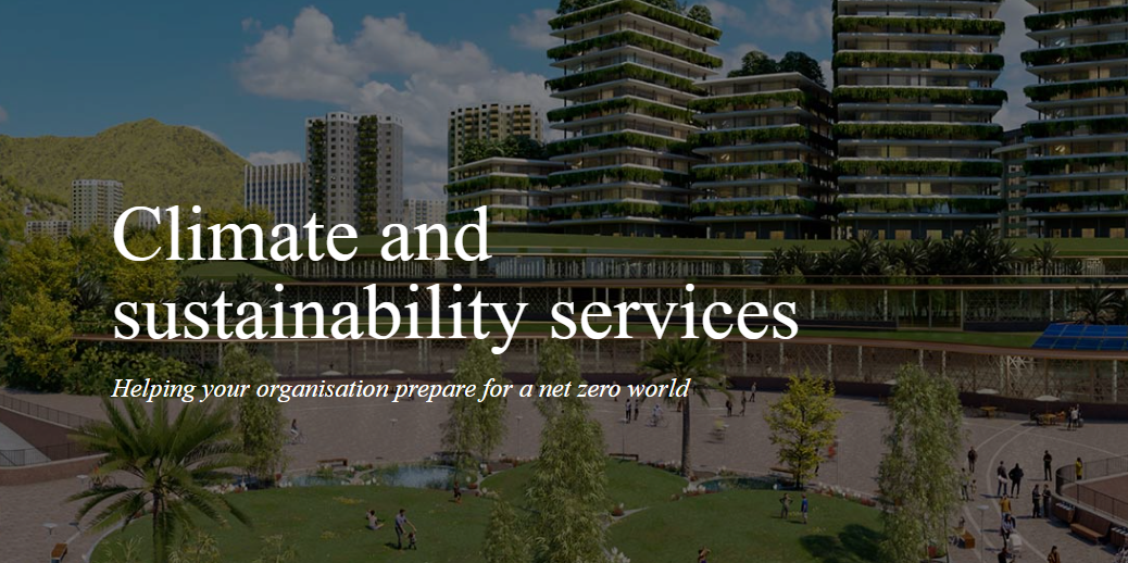 Climate and sustainability services
