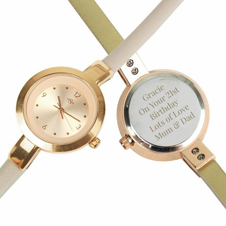 Personalised Rose Gold Ladies Watch