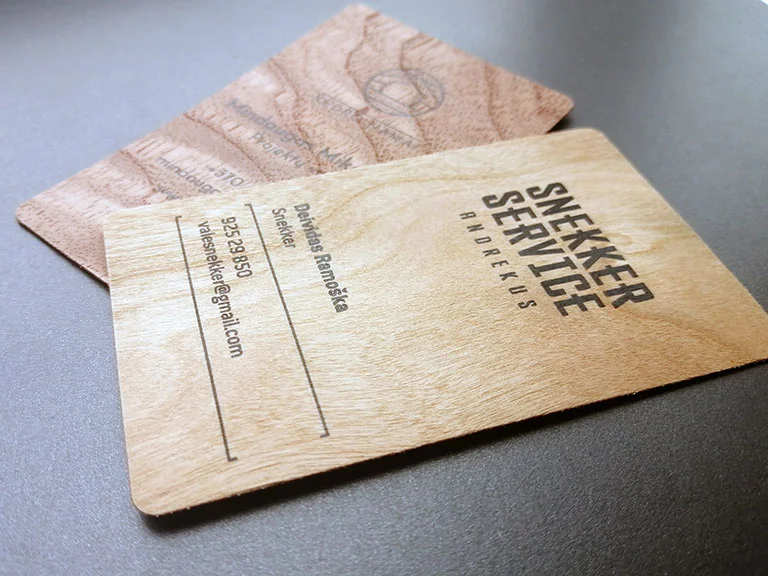 Wooden business cards