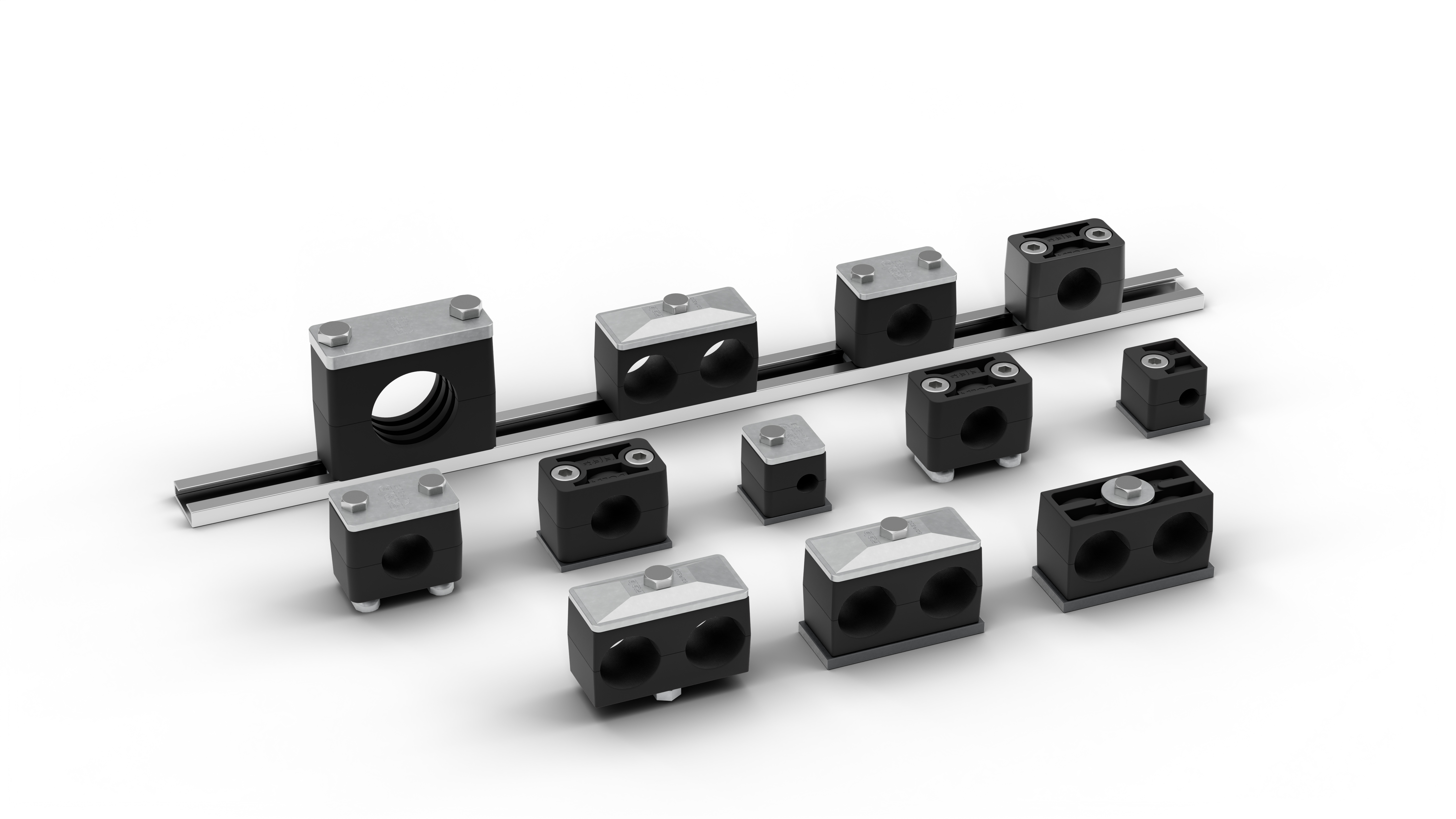 tube clamps, pipe clamps, clamps, elesa uk ltd