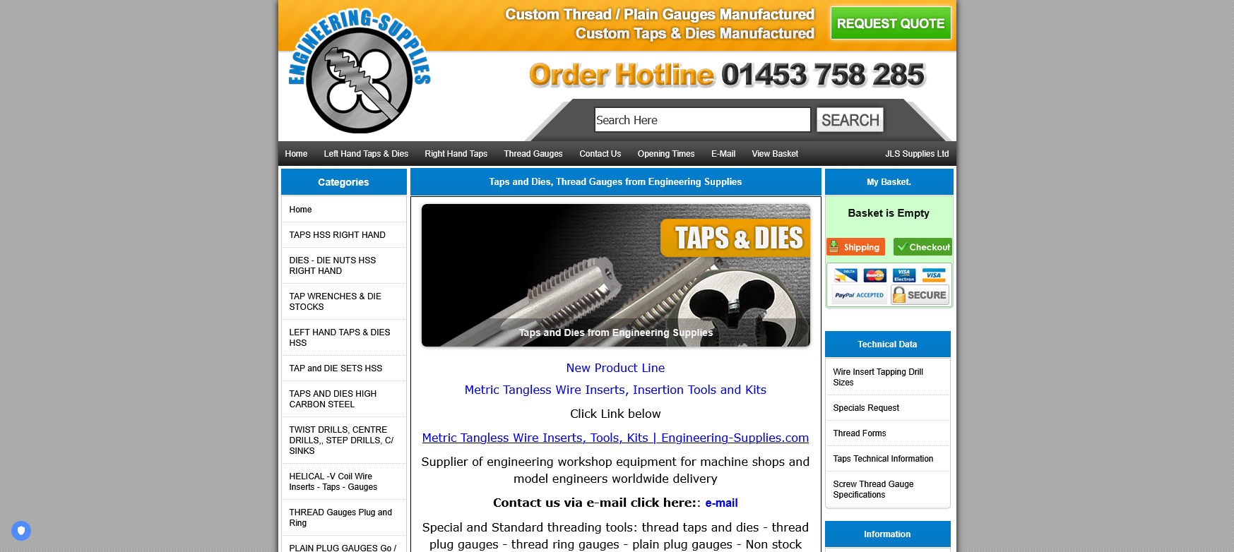 JLS Supplies Ltd Website Screenshot 001