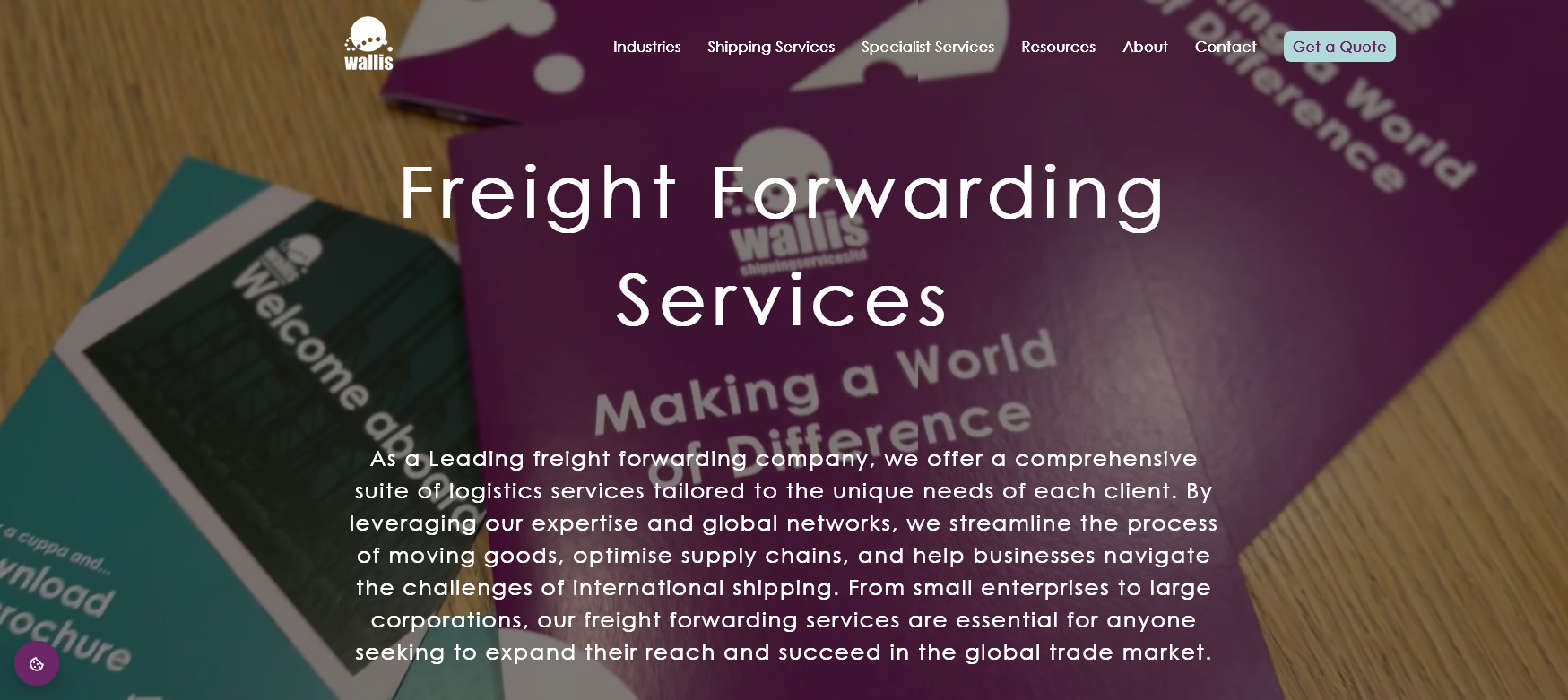 Wallis Shipping Services Ltd Website Screenshot 001