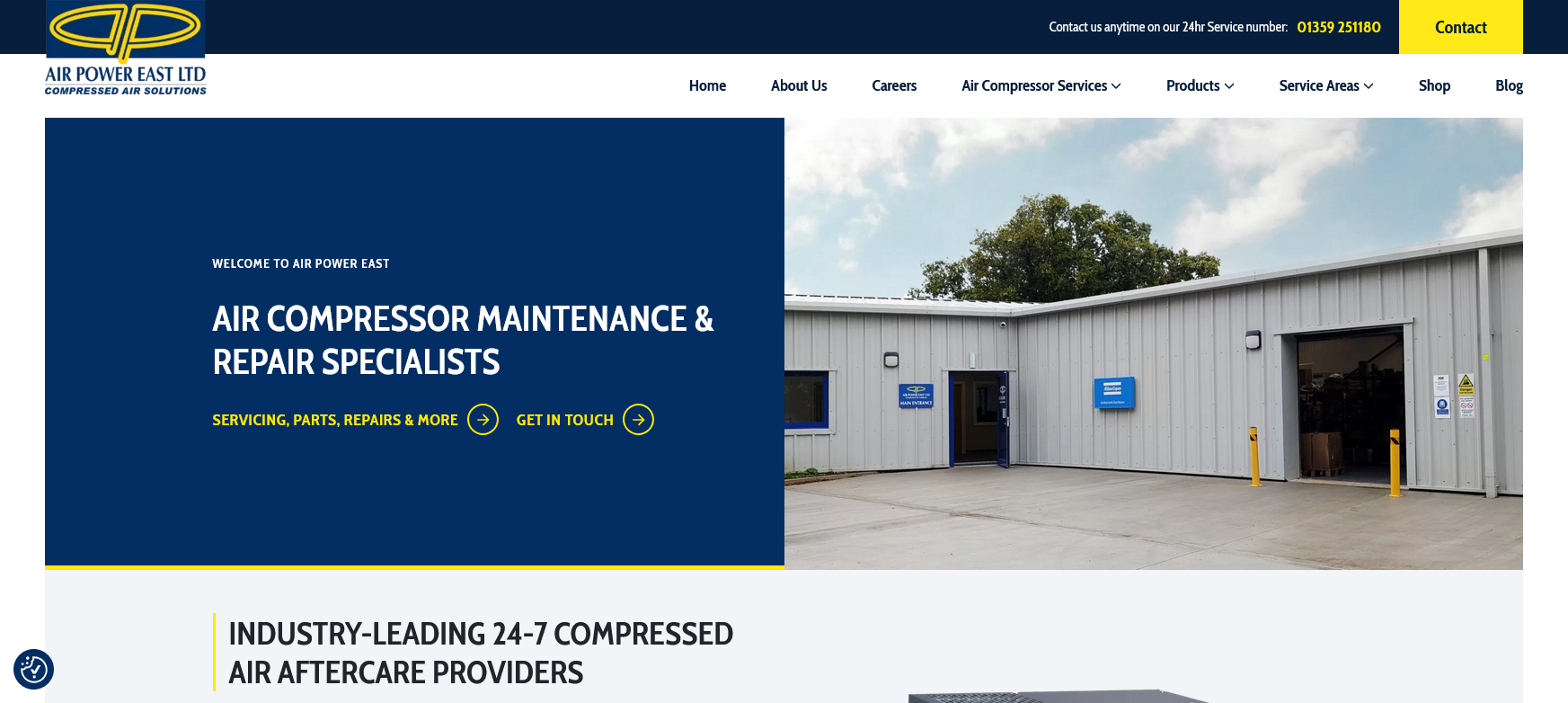 Air Power East Ltd Website Screenshot 001