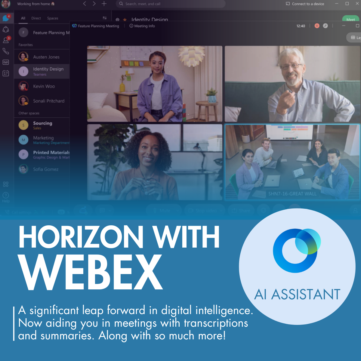 Horizon with Webex AI Assistant Phone System Softphone