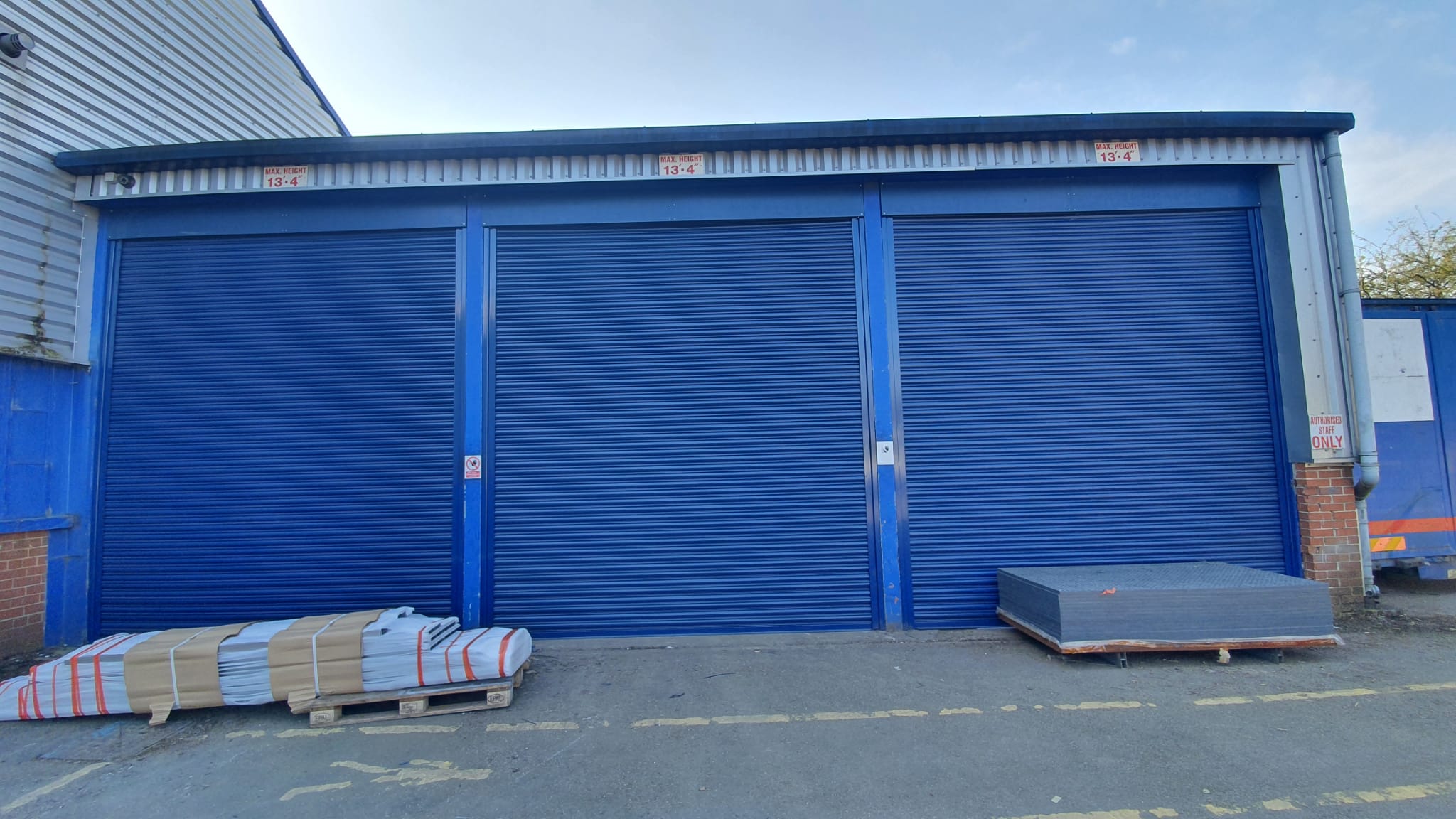 Powder coated roller shutters