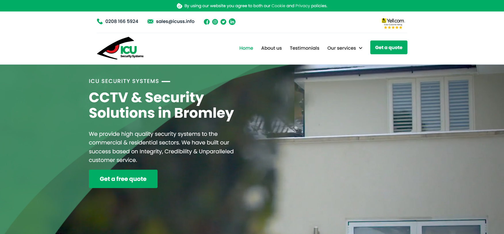 ICU Security Systems Website Screenshot 001