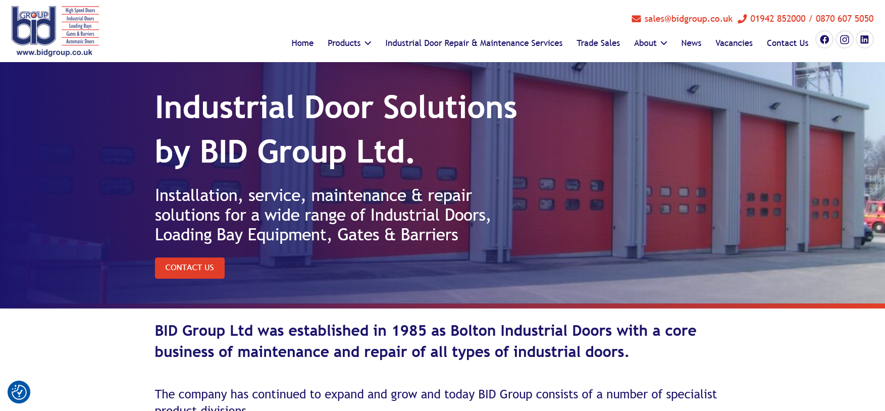 BID Group Ltd Website Screenshot 001