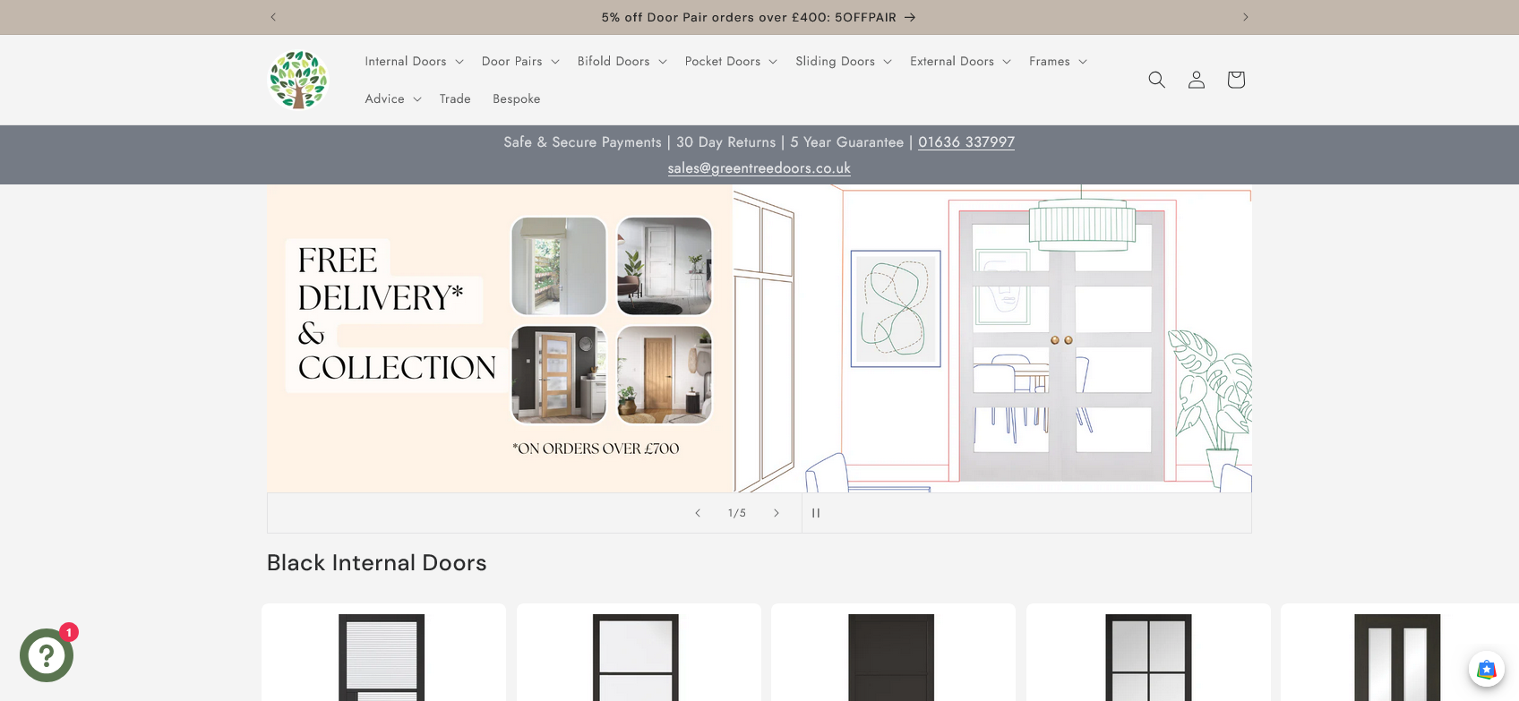 Green Tree Doors Website Screenshot 001