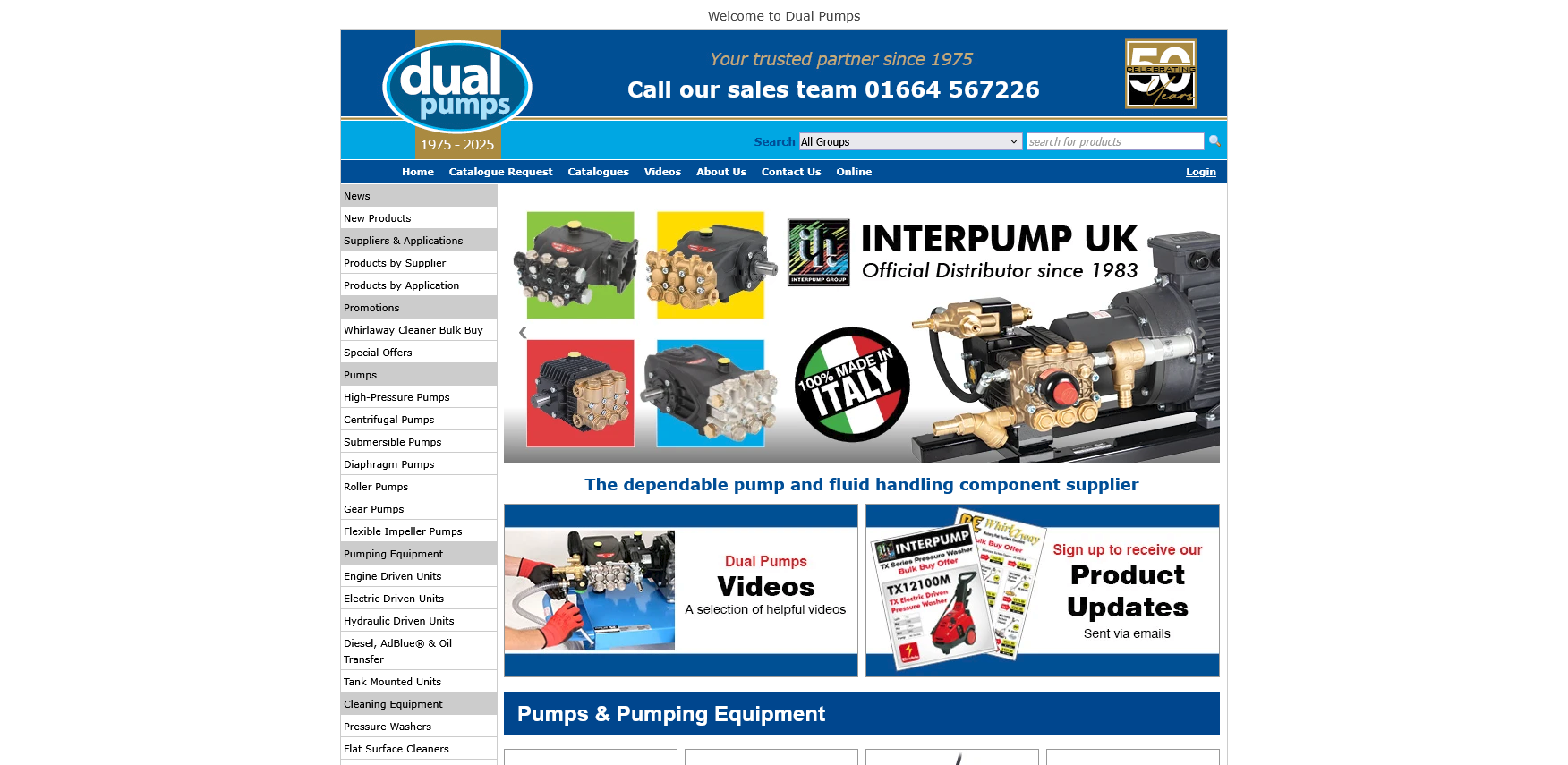 Dual Pumps Ltd Website Screenshot 001