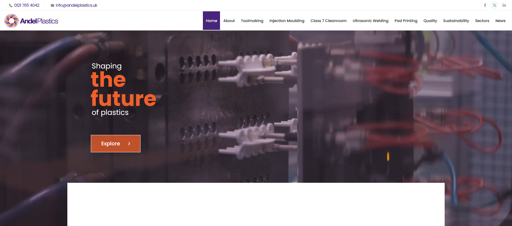 Andel Plastics Ltd Website Screenshot 001