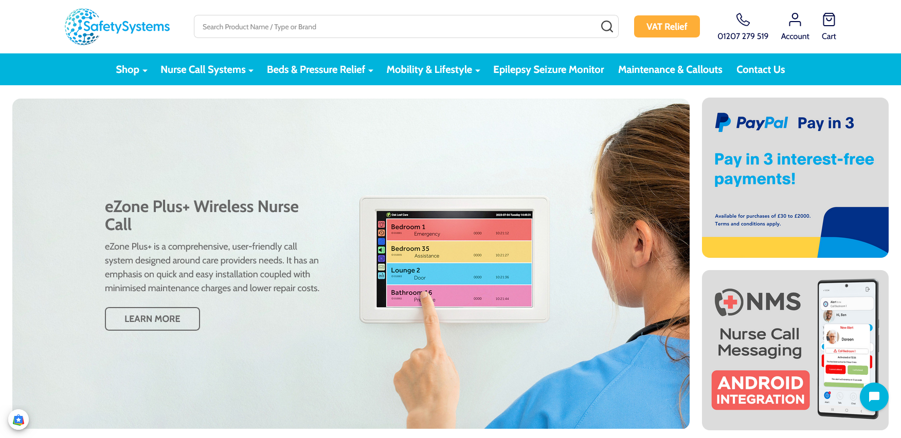 Safety Systems Distribution Website Screenshot 001
