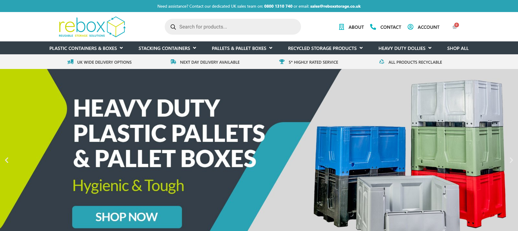 Rebox Storage Solutions Website Screenshot 001