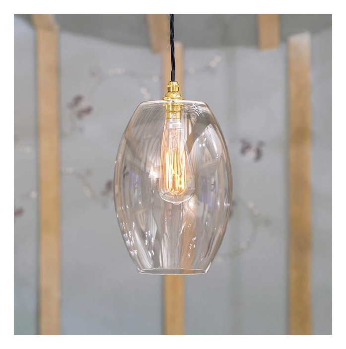 Camber Large Clear Glass Shade Pendant Light