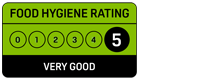 FOOD HYGIENE RATING - 5 - VERY GOOD Logo