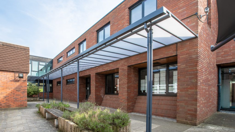 Durable playground shelters by A&S Landscape designed for schools, nurseries and academies.