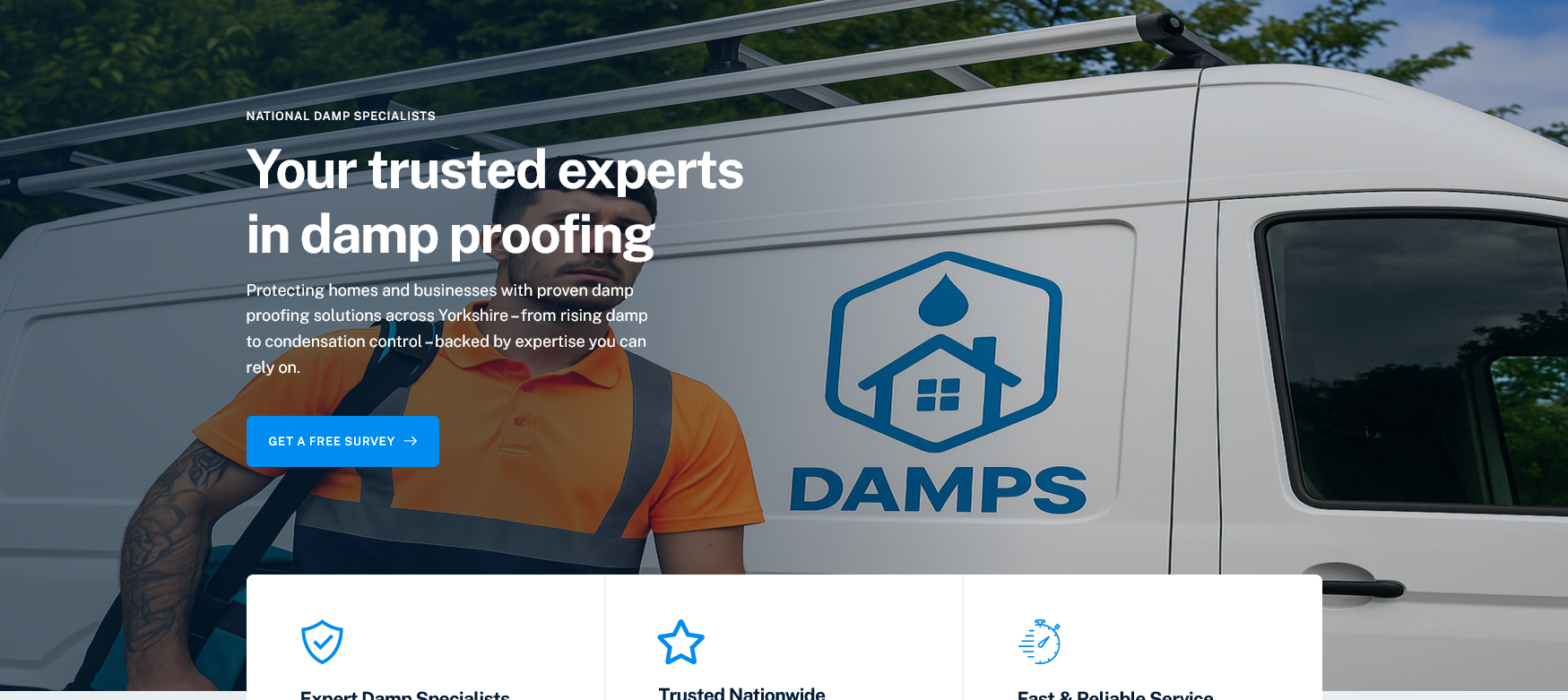 Damps Damp Proofing Website Screenshot 001