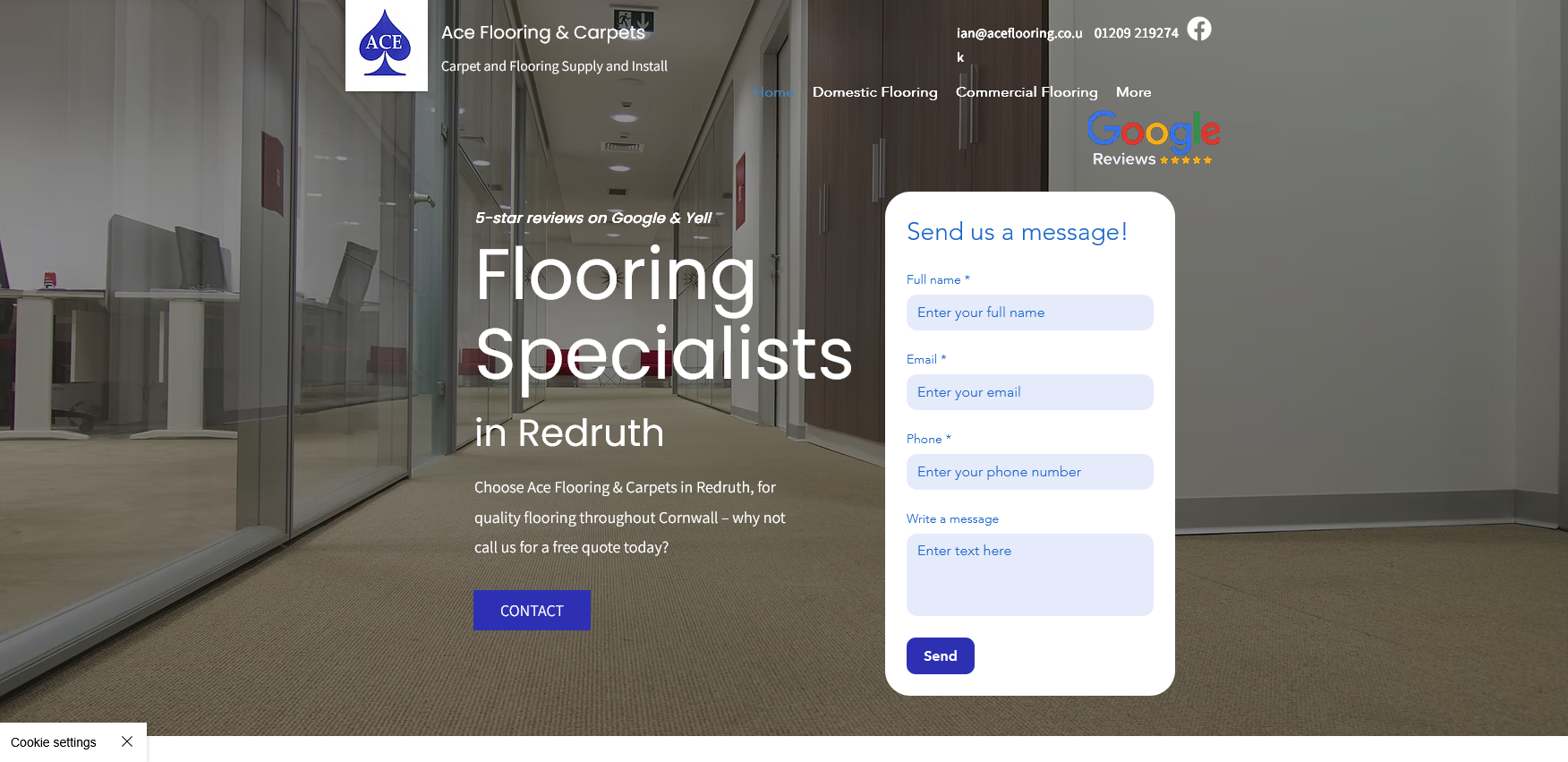 Ace Flooring & Carpets Website Screenshot 001