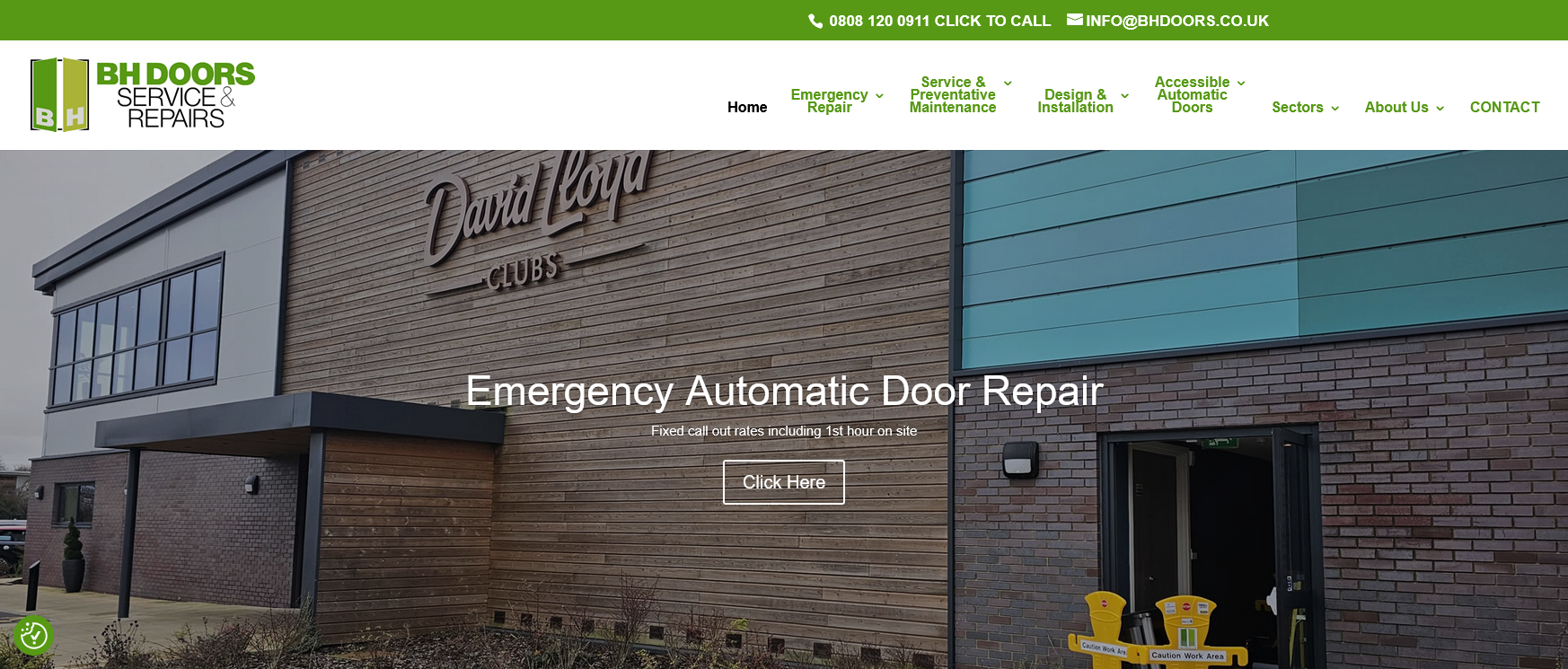 BH Doors & Engineering Ltd Website Screenshot 001