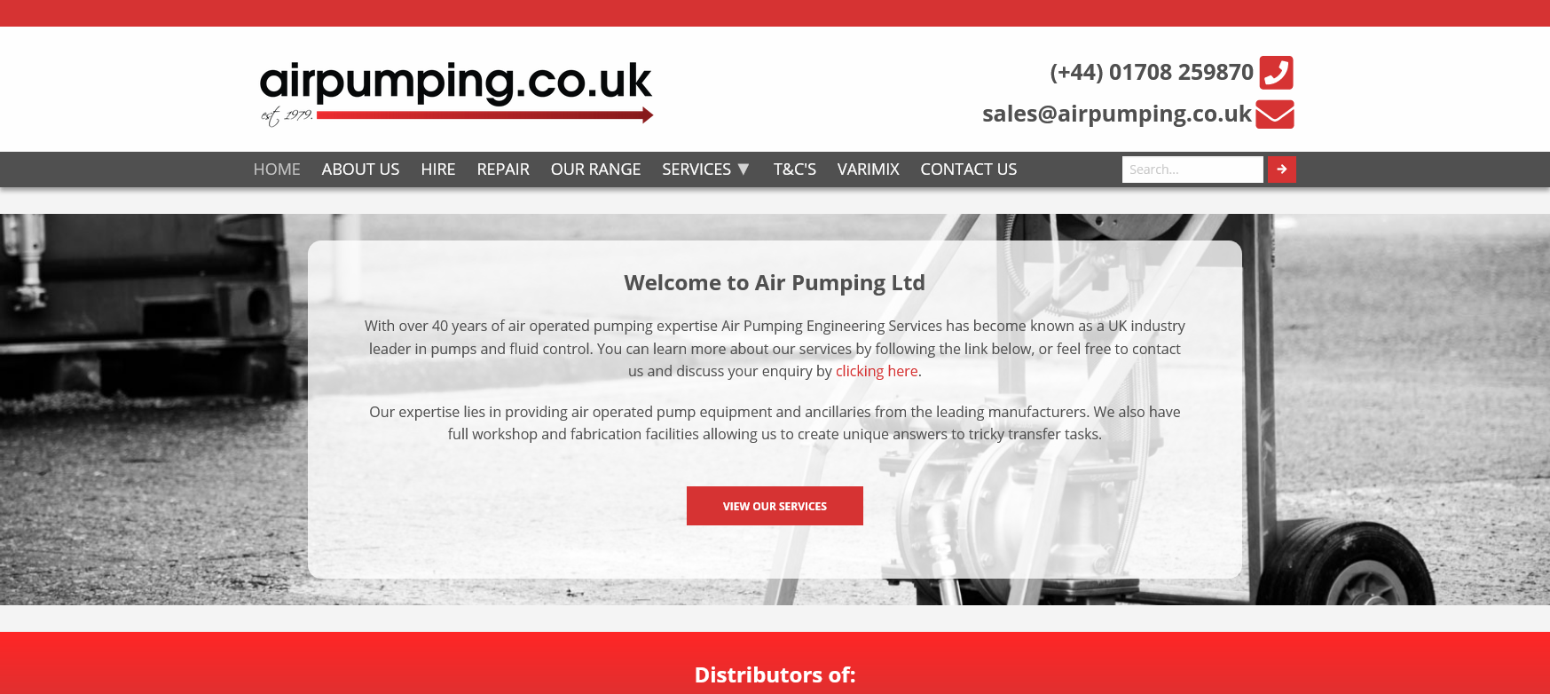 Air Pumping Ltd Website Screenshot 001