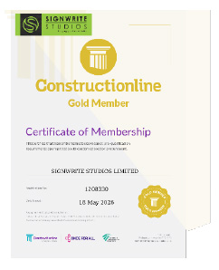 Signwrite Studios Achieves Constructionline Gold Accreditation