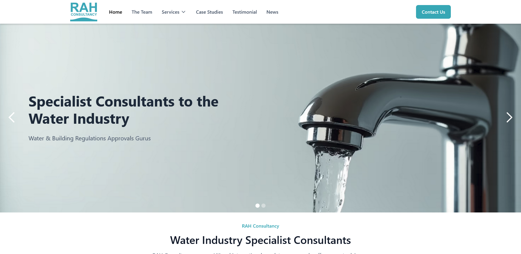 RAH Consultancy Website Screenshot 001