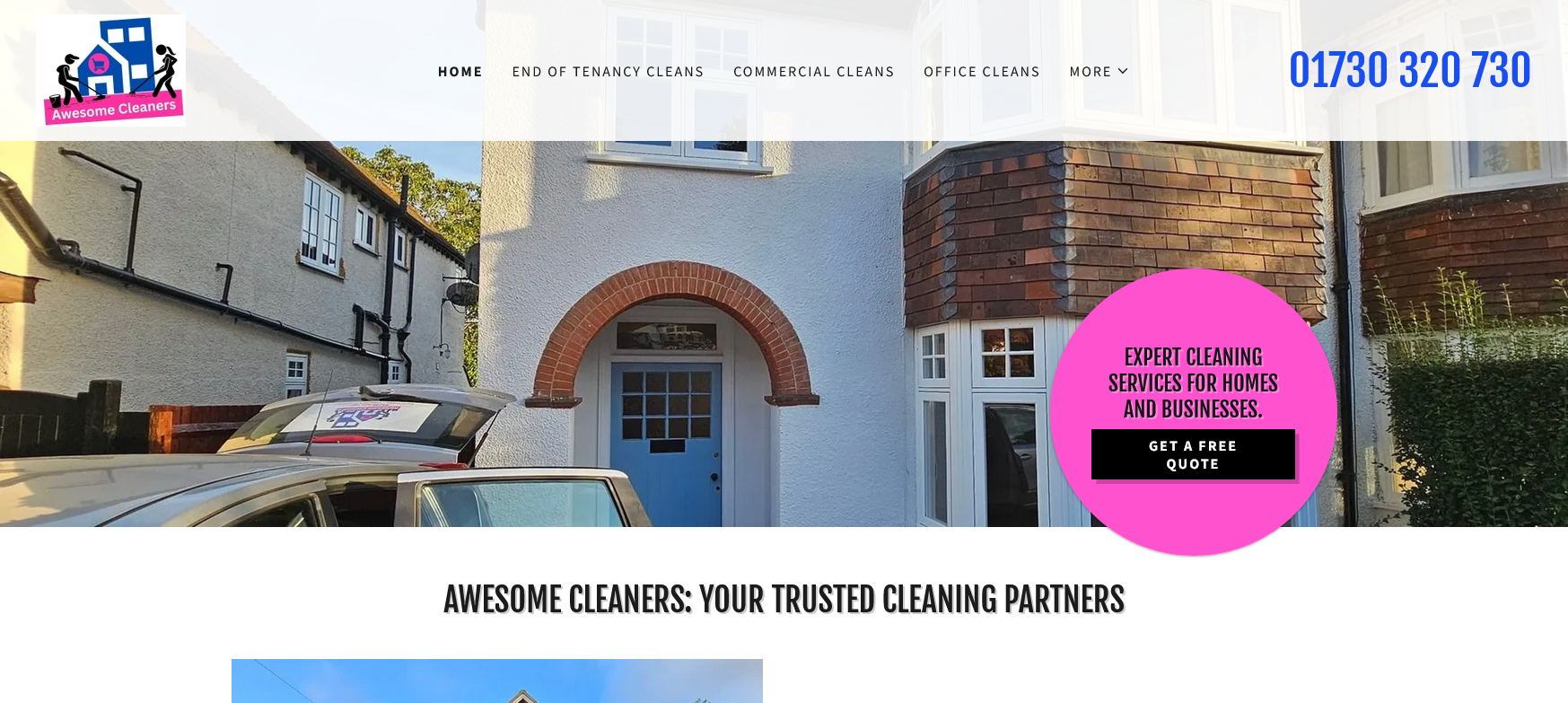 Awesome Cleaners Ltd Website Screenshot 001