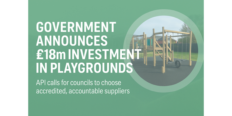 API Welcomes New Government Investment in Playgrounds