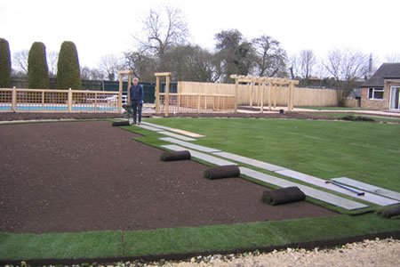 Domestic Small Roll Turf Laying