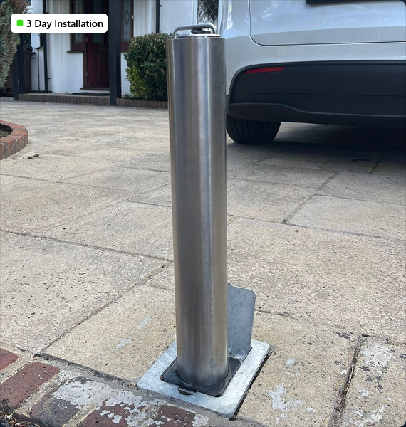 Stainless Steel Telescopic Driveway Bollard in Surrey