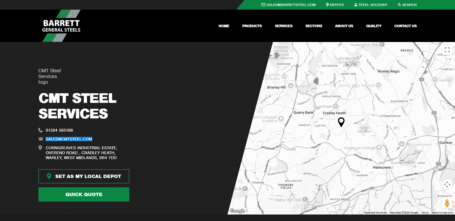 CMT Steel Services Website Screenshot 001