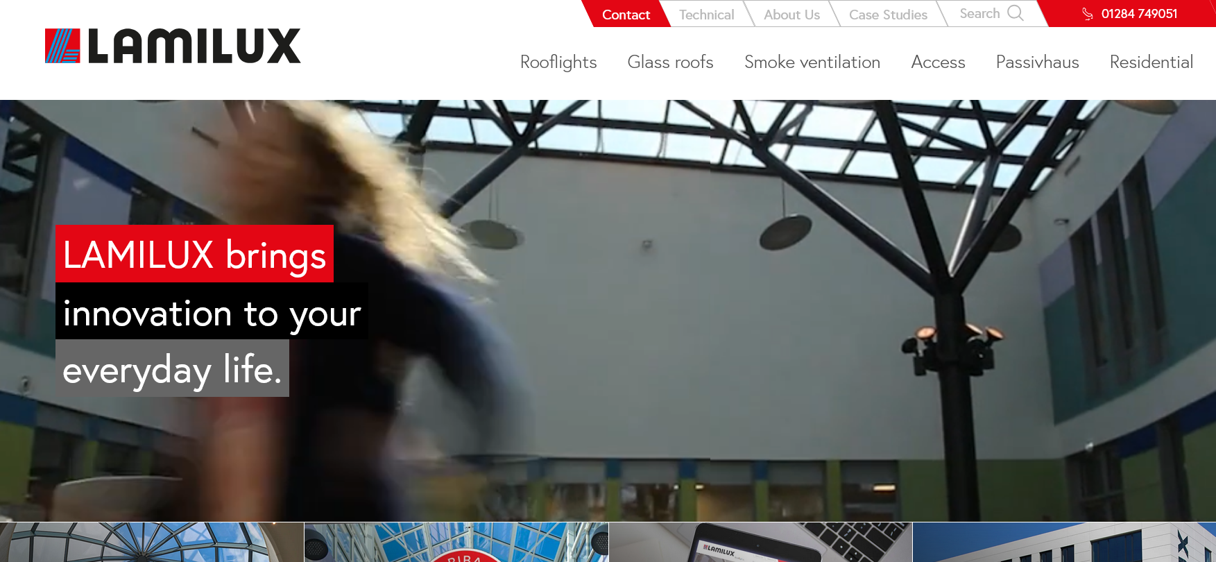 LAMILUX UK Ltd Website Screenshot 001