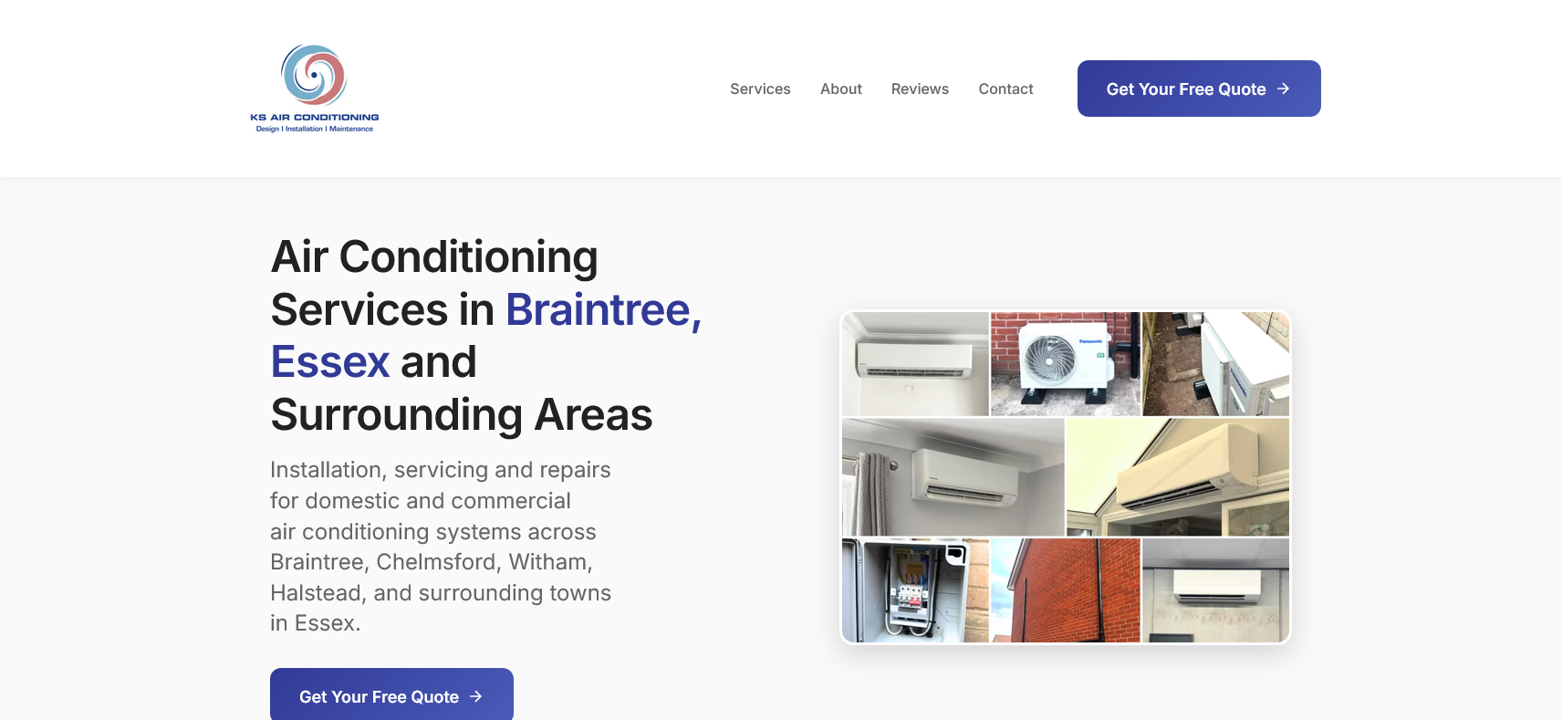 KS Air Conditioning Website Screenshot 001