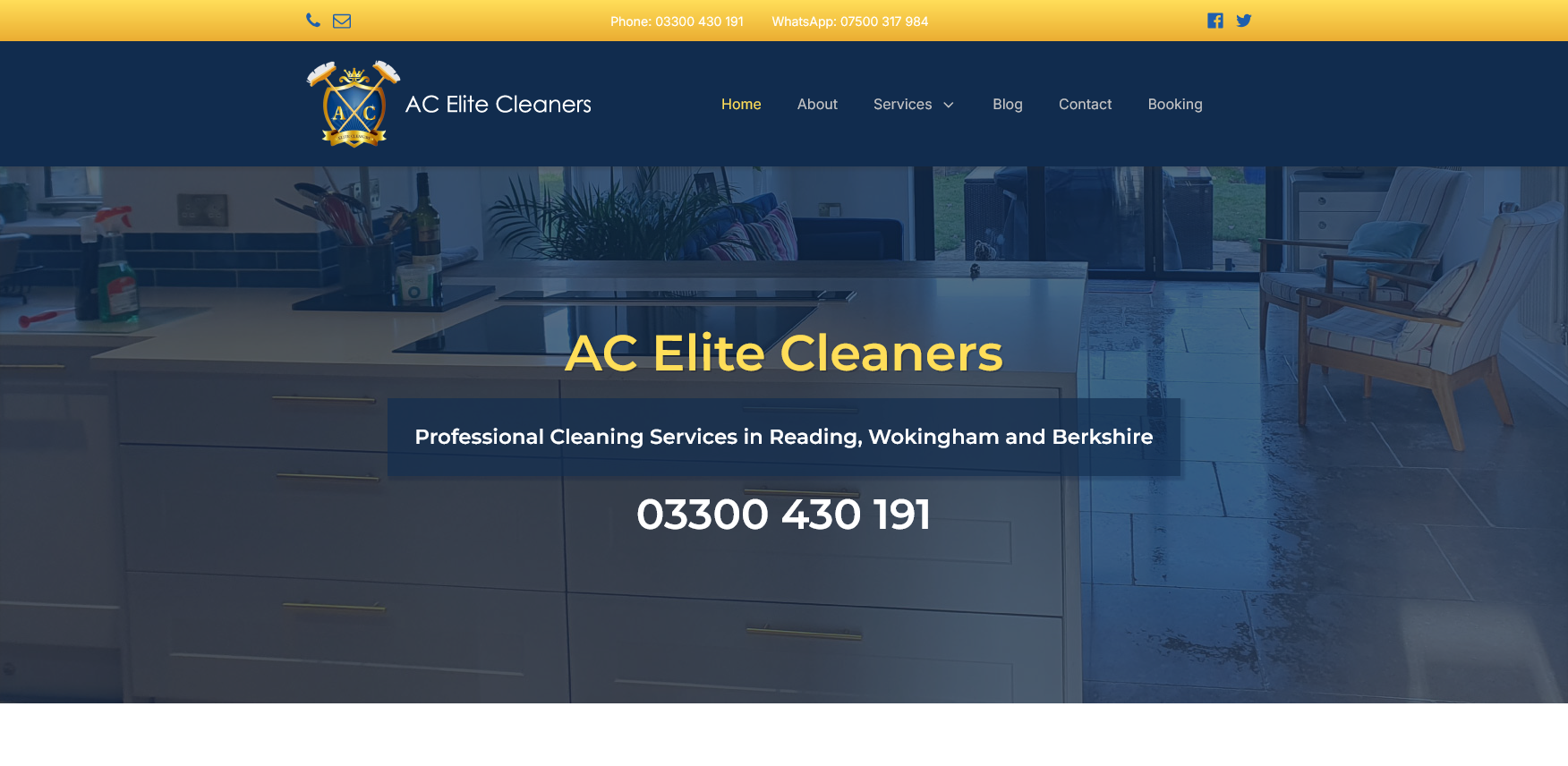 AC Elite Cleaners Website Screenshot 001