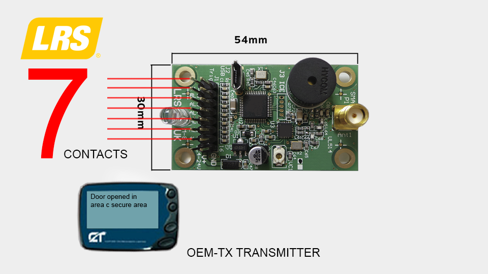 OEM-TX radio paging transmitter 7 contacts