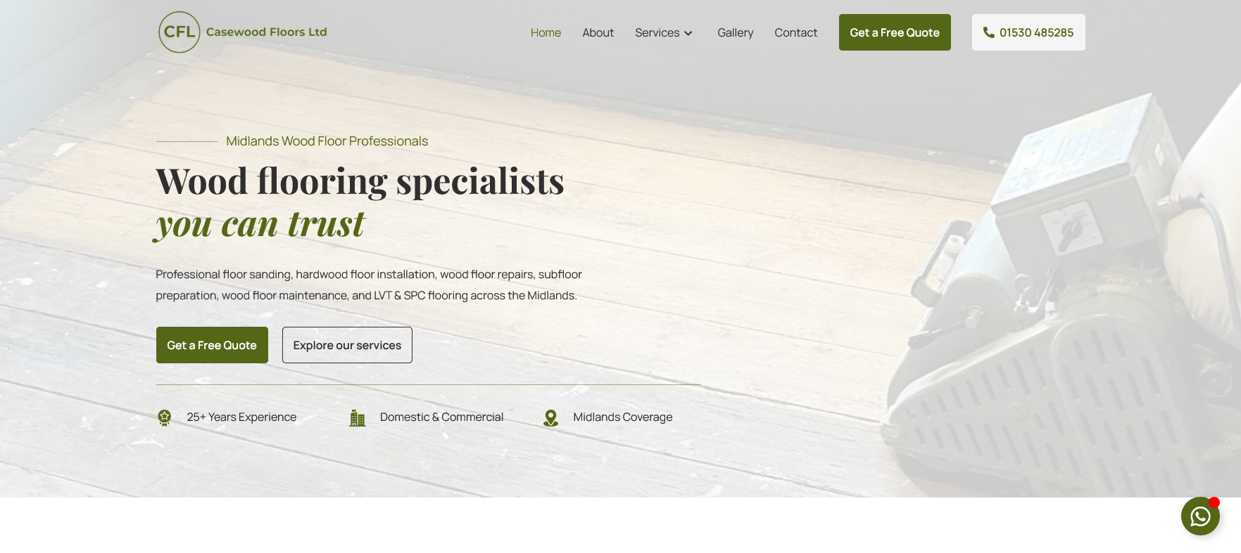 Casewood Floors Ltd Website Screenshot 001