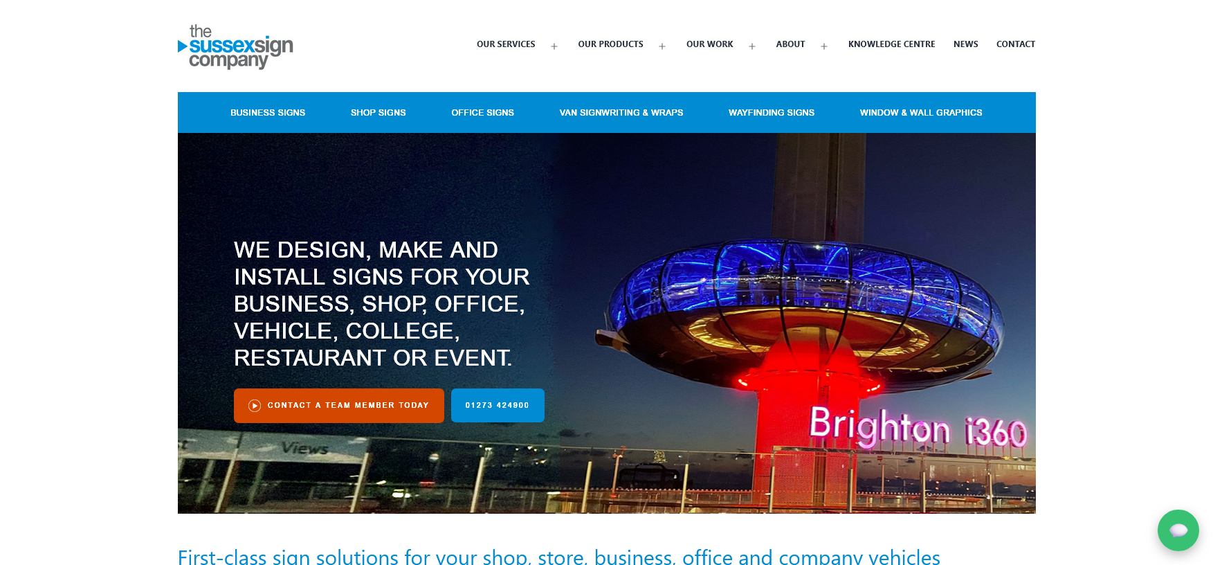 The Sussex Sign Company Ltd Website Screenshot 001