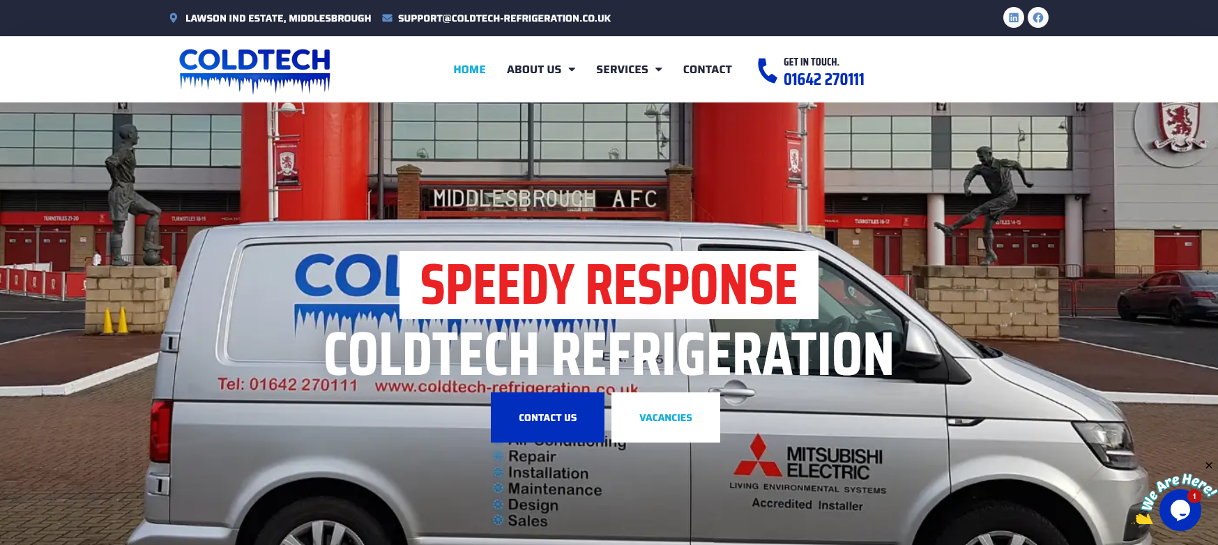 Coldtech Refrigeration & Air Conditioning Ltd Website Screenshot 001