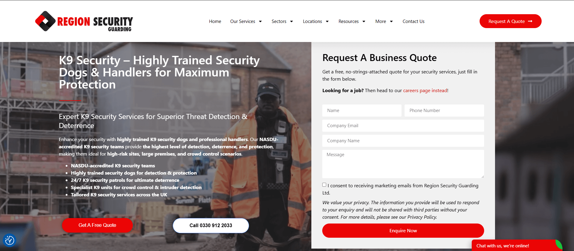 Region Security Guarding's K9 Security Services